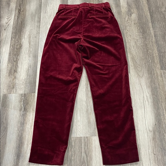 The Kooples Women's Velvet Carrot Pants Burgundy color size 34 France US size 2 - Picture 7 of 16
